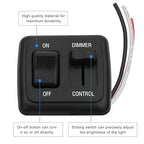 12V Rv Light Led Dimmer Switch High Side Light Dimmer Switch for Dimmable LED Halogen- RV 12 Volt DC Toggle Switch 60w Truck Marine and Strip Lighting Large Slider Black 1 Pcs