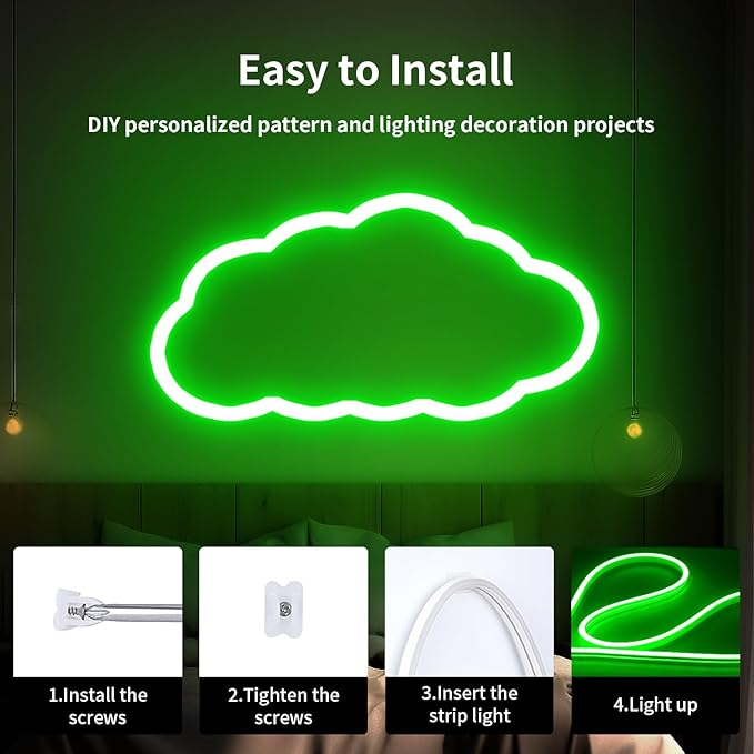 iNextStation 12V Green LED Strip Lights 16.4FT, Flexible Silicone Neon Rope Light, Waterproof, Cuttable, Dimmable & Linkable, for Cabinet, Ceiling, Wall, Bedroom, Kitchen, Garage (No Adapter)
