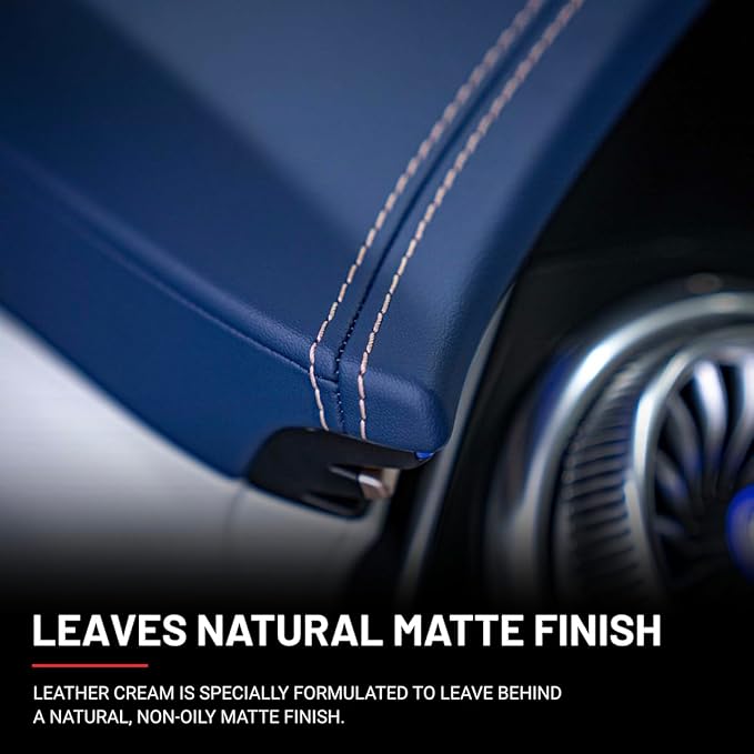 Dr. Beasley's Leather Cream 8 oz - Elite Leather Care Solution, Protects & Rejuvenates Leather Auto Interior, UV Inhibitors, 