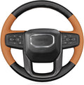MEWANT Steering Wheel Cover for GMC Sierra Steering Wheel Cover for GMC Sierra 1500 / Sierra 1500 Limited/Sierra 2500 / Sierra 3500/ Yukon (XL) Hive Microfiber Leather