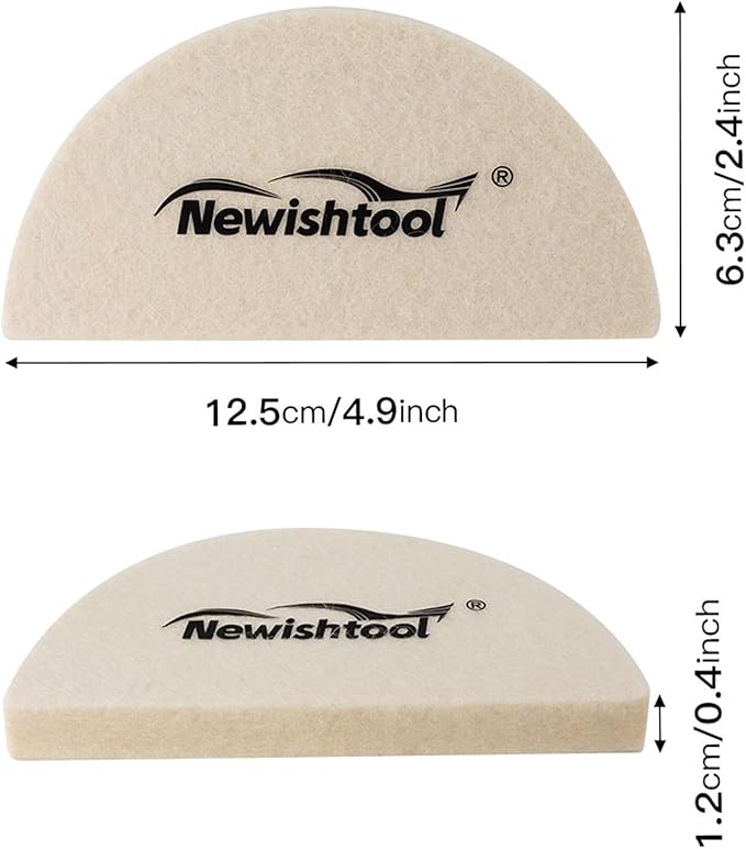 NEWISHTOOL 3 PCS Wool Felt Squeegee Window Tint Tools, Scratch Free Soft Woolen Squeegee for Vinyl Wrap, Glass Tint Film, Car Wrapping, PPF Installation