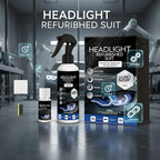 Automotive Headlight Restoration Kit: Fast & Easy Car Headlight Cleaner for Oxidized, Yellowed Headlamps - Refurbishing Fluid