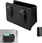 Car Trash Can, Foldable Hanging Garbage Bin with Trash Bag, Waterproof Open-top Door Side Storage Can, Multi-function Back Seat Organizer for Most Cars SUVs Trucks (Black)