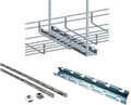 Kable Kontrol Ceiling Hanger Kits – 4” Width - Wire Mesh Tray Cable Management Rack Cords Organizer Cable Basket, Zinc Plated