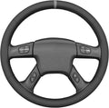 MEWANT Steering Wheel Cover for Chevy Silverado 1500/2500 / 3500 2003-2006 / Silverado 1500 2500HD 3500 Classic/Trailblazer Hand-Stitched Microfiber Leather Steering Wheel Wrap