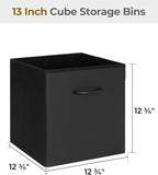 StorageWorks Black Storage Cubes with Large Under Bed Storage Containers