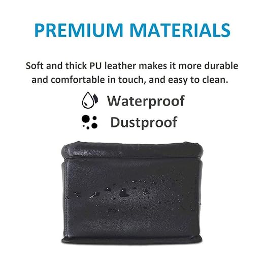 Leather Car Trash Can, Luxury Car Organizer, Leakproof Garbage Can for Car and Trucks, Black