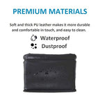 Leather Car Trash Can, Luxury Car Organizer, Leakproof Garbage Can for Car and Trucks, Black