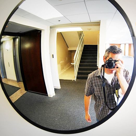 Convex Mirror - 18" Security Mirror for Business, Garage, Warehouse, Office. 18 Inch Convex Safety Mirror Indoor Outdoor with Clear View Wall-Mounted