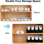 Neprock Closet Shoe Organizer,Shoe Storage Organizer Shoe Rack for Closet Organization,Shoe Slots Organizer De Zapatos Shoe H