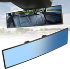 JOYTUTUS Rear View Mirror, Universal 11.81 Inch Panoramic Convex Rearview Interior Clip-on Wide Angle Mirror to Reduce Blind Spot Effectively for Car SUV Trucks - Blue