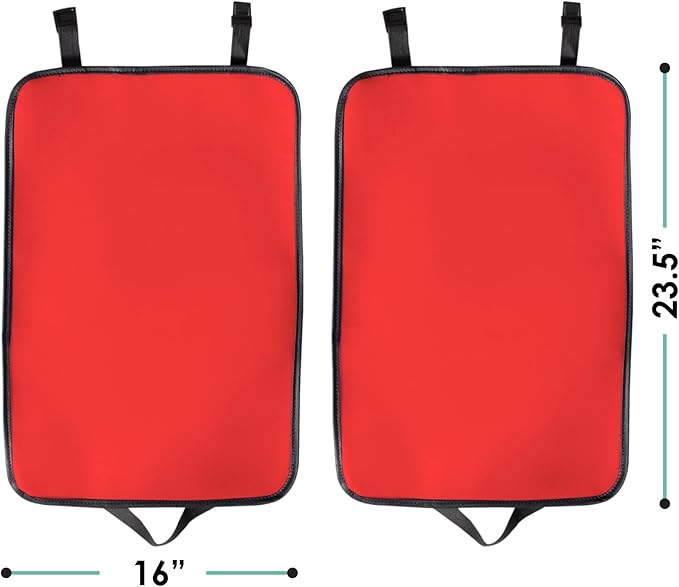 FH Group Faux Leather Back Seat Kick Protectors, Heavy Duty Car Kick Mats for Kids –2-Pack Back Seat Protector for Driver and
