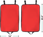 FH Group Faux Leather Back Seat Kick Protectors, Heavy Duty Car Kick Mats for Kids –2-Pack Back Seat Protector for Driver and