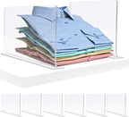 Sorbus Acrylic Adhesive Shelf Divider Organizers, w/Self Adhesive Tape, Great for Closet Organization, Clothes, Linens, Purse