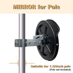 Convex Mirror - 12" Safety Mirrors for Garage, Warehouse, Pole-Mount Large Security Mirror for Driveway with Flexible PC Lens (12 Inch, Black)