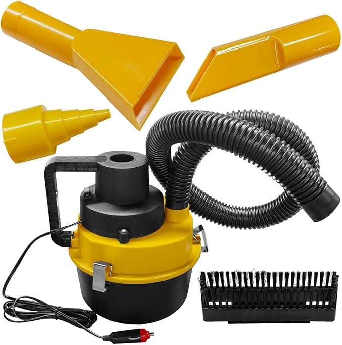 Car Vacuum Cleaner, DC 12V Multi-Purpose Automotive Wet and Dry Vacuum with 3 Nozzles, Portable Handheld Vehicle Interior Dus