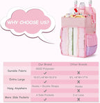 Maliton Hanging Diaper Caddy Nursery Caddy Organizer for Playard, Wall or Crib, Diaper Stacker with Baby Essentials Storage
