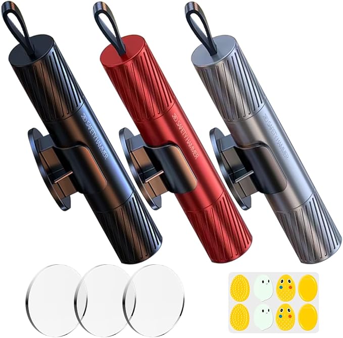Safehammer - 2026 Upgraded Safe Hammer Glass Breaker Under Water, Car Hammer Seatbelt Cutter Window Breaker Emergency Escape 