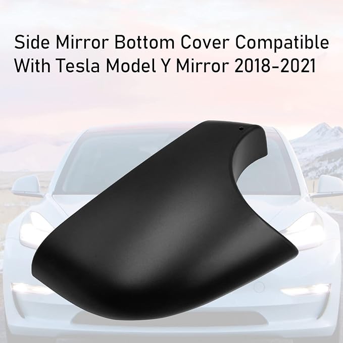 Jaronx Compatible with Tesla Model Y Mirror Lower Cover 2018-2025,Left Drive Side Rearview Mirrors Base Trim Bottom Cover Replacement for Tesla Model Y Accessories(Left)