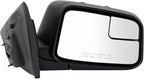 TRQ Driver and Passenger Side Mirror Assembly Set Power Foldaway Textured Black Compatible with 2009-2010 Ford Edge 2011 Ford