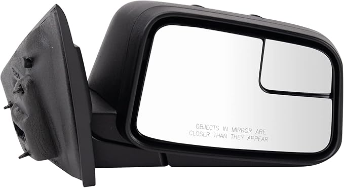 TRQ Driver and Passenger Side Mirror Assembly Set Power Foldaway Textured Black Compatible with 2009-2010 Ford Edge 2011 Ford