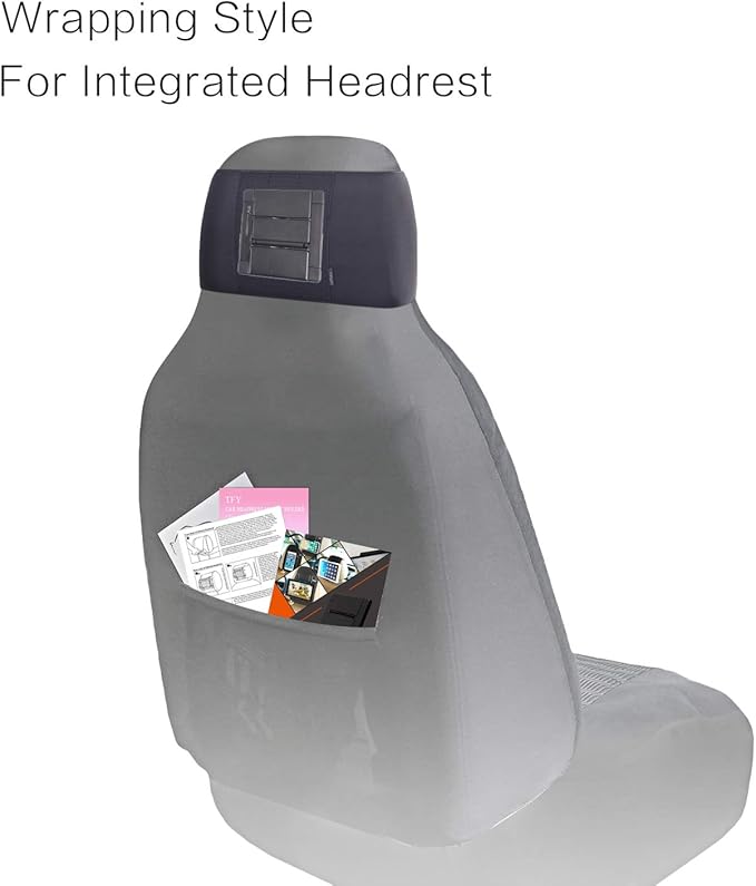 TFY Car Mount Holder, Car Headrest Mount Holder for Phones and Tablets, Compatible with 5 to 10.5 Inch Screens Devices (Black)