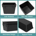 WOWBOX 25 PCS Plastic Drawer Organizer Set, Desk Drawer Divider Organizers and Storage Bins for Makeup, Jewelry, Gadgets for 