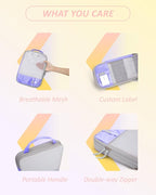 BAGSMART 6 Set /4 Set/2 Set Compression Packing Cubes for Travel, Lightweight Luggage Organizer Bags, Durable Space Saver Bag