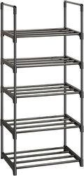 OYREL Shoe Rack, Sturdy Metal Shoes Rack Organizer,Narrow Shoes Stand Shelf 5 Tier Shoe Racks for Closets Small Space