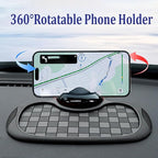 Multifunction Car Anti-Slip Mat, Car Dashboard Mobile Phone Holder, Rotating Anti Slip Mat Auto Phone Holder with Temporary P