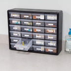 Akro-Mils 24-Drawer Plastic Drawer Storage Cabinet for Garage Organization, Bead Organizer, Building Bricks Storage, Teacher 