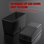 1 Pack Car Trash Can with Lid, 8.2" x 7.8" x 3.9" Capacity Universal Waterproof Portable Car Trash Can, Multifunctional Odorless Organizer Can for Auto Office Home (Black)