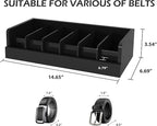 Belt Organizer for Drawer - Bamboo Belt Storage Organizer | Belt Rack for Closet Wall Mount Men Women Tie Sock Bra Scarf Ribb