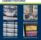 Akro-Mils 24-Drawer Plastic Drawer Storage Cabinet for Garage Organization, Bead Organizer, Building Bricks Storage, Teacher 