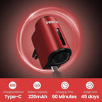 Featwell Car Air Freshener, Three Adjustable Modes Intelligent Aroma Diffuser, Rechargeable Car Diffuser Air Freshener, Red