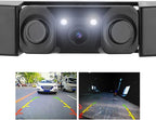 3 in 1 Car License Plate Frame Parking Sensor Rearview Reverse B 120 Degree Wide Angle The Parking Sensor Support Ackup Camer