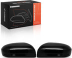 A-Premium 2 PCS Driver and Passenger Side Rearview Mirror Covers Caps - Compatible with Honda Civic 2014-2015 - Smooth Black, Without Turn Signal Hole