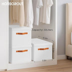 Homsorout Storage Bins with Lids - Large Fabric Closet Bins with Lid, 5 Pack Clothes Organizers and Storage, Collapsible Stac