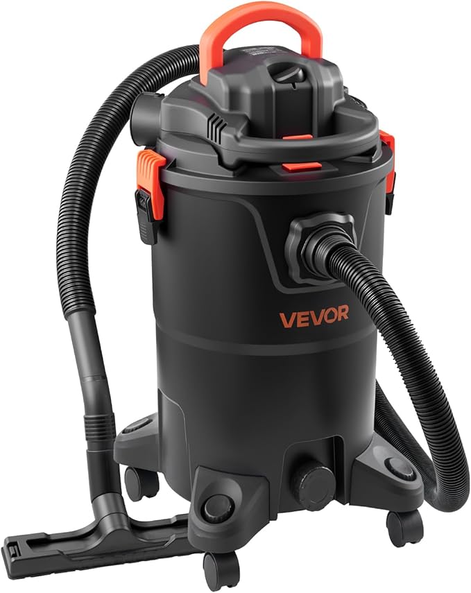 VEVOR 3-in-1 Shop Vac, 8 Gallon Wet Dry Shop Vacuum, 4.5 Peak HP Portable Vacuum Cleaner with Blower, Dual-Filter, 950W Input