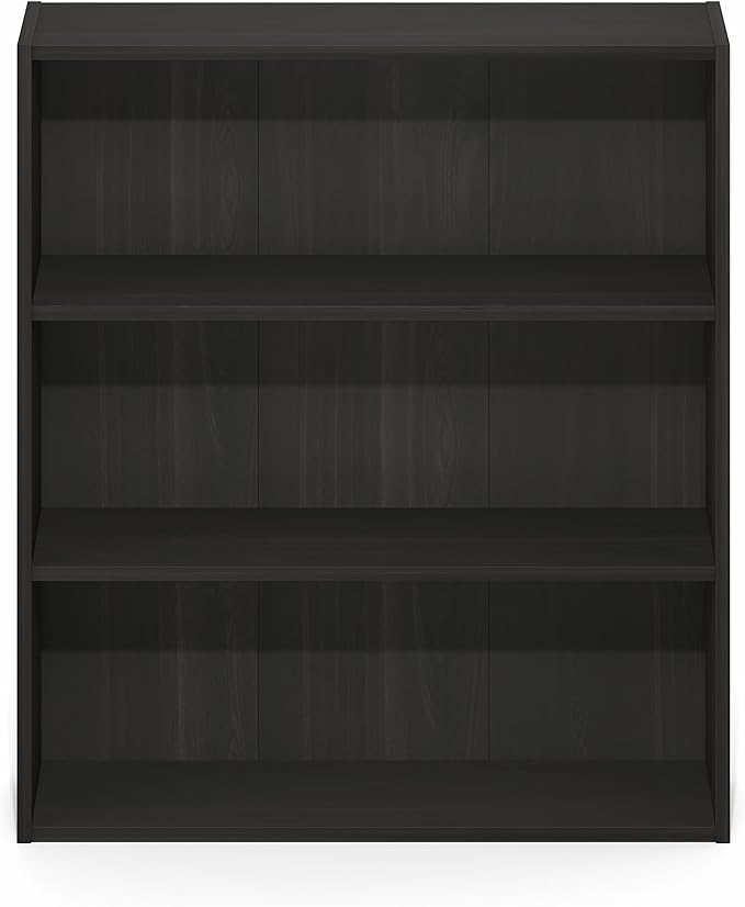 Furinno Basic Book Shelf, 3-Tier Bookshelf, Cube Storage Organizer Bookcase with Open Shelf, 7 x 24 x 26, for Living Room, Be