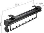 Pull Out Clothes Rail Extendable Pull Out Closet Rod - Wardrobe Pull-Out Trousers Rack, Pull Out Pants Rack Adjustable Closet