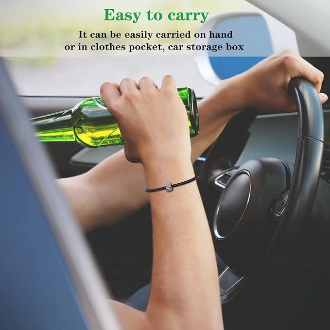 8Pcs Window Breaker Bracelet for Car,Spring Loaded Glass Window Punch,Breaking Bracelet,Car Safety Emergency Escape Tools (8P