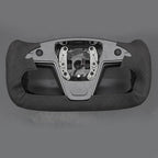 MEWANT Hand Stitched Tesla Model S Yoke Real Leather Steering Wheel Cover Wrap for Tesla Model S 2021-2023 / Model X 2021-2023 Tesla Yoke Steering Wheel Accessories