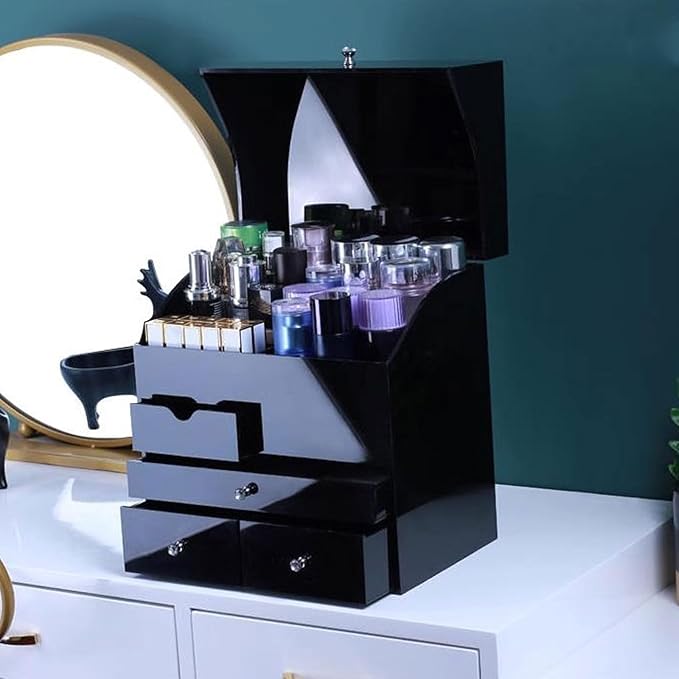 Makeup Organiser Storage 4-Layer Desktop Cosmetic Storage Box Make Up Organizer, Separation Dressing Table Makeup Organiser w
