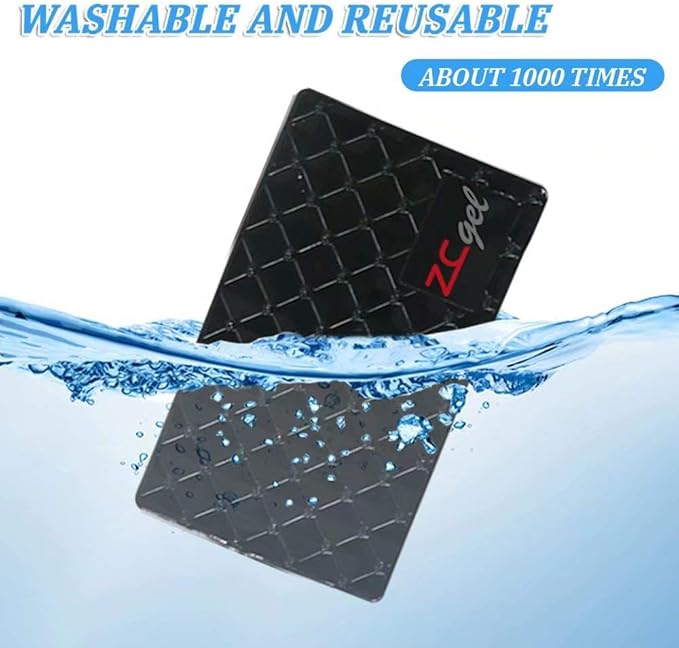 Sticky Dash Pad (4 Pack), Removable and Traceless Car Dashboard Mat with Heat Resistant, Sticky Non-Slip Dashboard Gel Pad fo