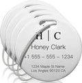 Stainless Luggage Tags for Suitcases 4 Pack: Metal Personalized Luggage Tags for Backpacks & Bags with Customizable Texts (Si