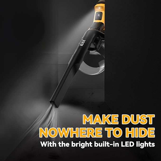Cordless Vacuum for Dewalt 20V Battery, 5 in 1 Handheld Electric Vacuum Cleaner with 500W Powerful Motor, 46 CFM Portable Han