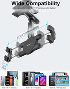 woleyi Tablet Holder for Car Sun Visor - [Metal Magic Arm] 360° Adjustable Car Tablet Mount with Ultra Stable Clamp for iPad Pro Air Mini, Galaxy Tabs, Z Fold, iPhone, Fire, Gopro, 4.7-11" Devices
