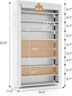 VILICK Shoe Rack with Cover Narrow Shoe Organizer with Pockets 10 Tier Tall Shoe Storage Holds 36-41 Pairs Shoes and Boots Sh
