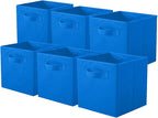 ShellKingdom Storage Bins, Foldable Fabric Storage Cubes And Cloth Storage Organizer Drawer For Closet And Toys, 6 Pack (Roya